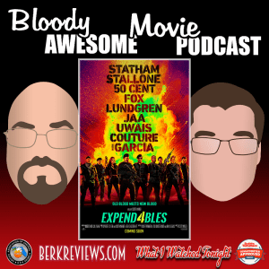 Bloody Awesome Movie Podcast Expend4bles Logo - Listen on Spotify